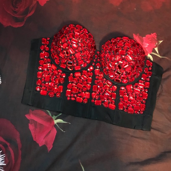 Red diamond bustier - Picture 2 of 3